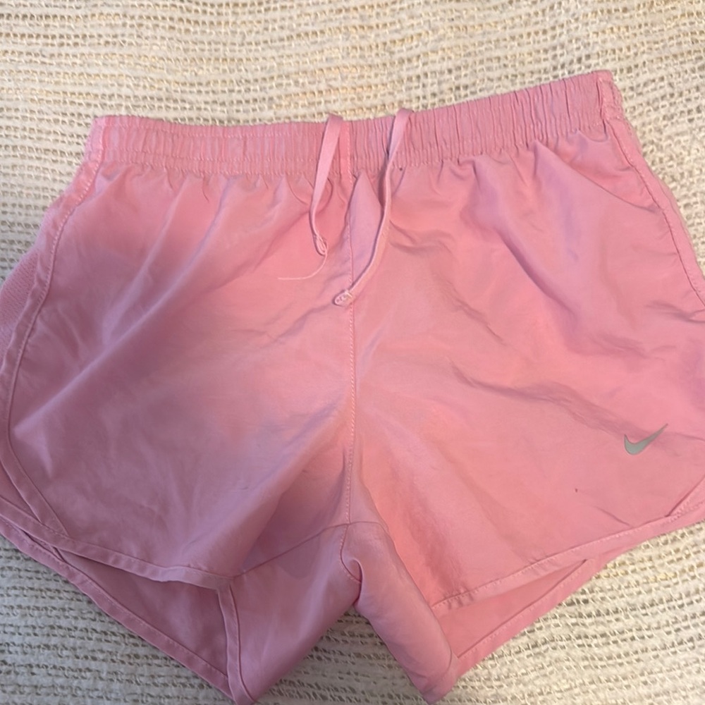 Nike Pink Athletic Shorts with Elastic Waistband and Drawstring